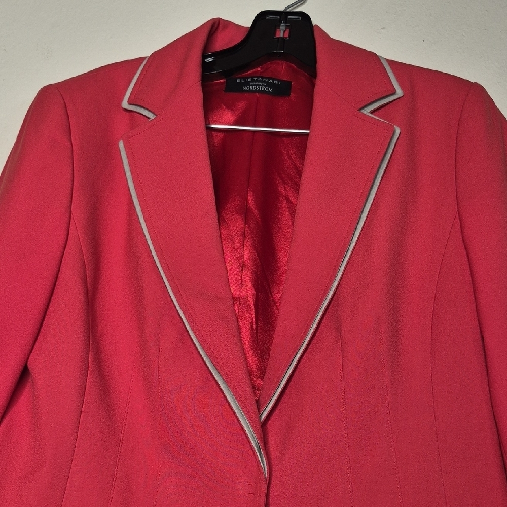 Elie Tahari Woman's Coral Suit and midi Skirt Size 10 - Picture 2 of 15
